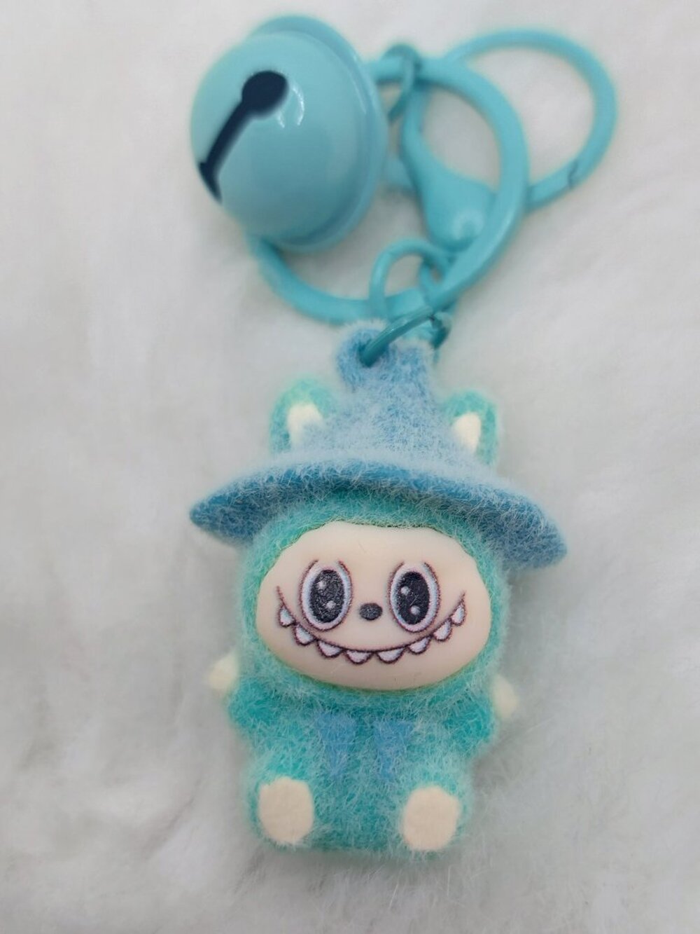 Labobu Halloween H Keychain Pendant Blue- Soft Bowknot Bag Charm Baby Blue